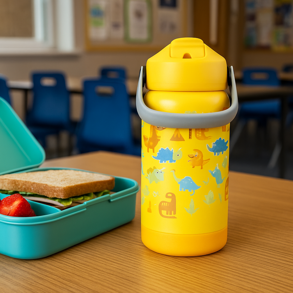 Beige Dinosaur 2.0 Bottle with Handle - 12oz / 350ml
